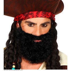 Kudrnaté vousy karnevalové černé